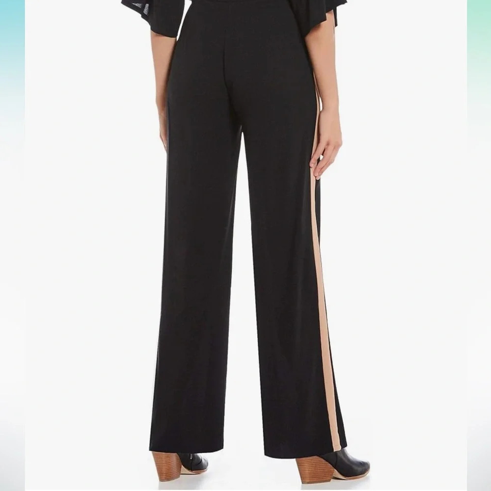 Eileen Fisher Women’s 100% Silk Georgette Black Wide Leg Pants - Picture 9 of 16